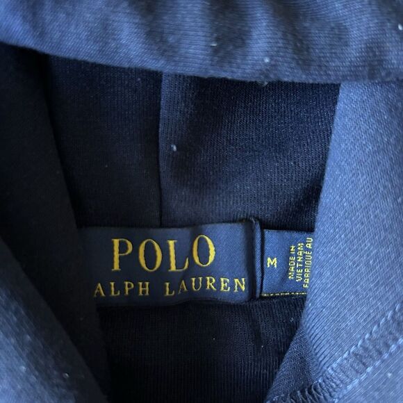 Polo Ralph Lauren 1967 Shield Hooded Sweatshirt Hoodie Mens Size Medium Blue - Picture 4 of 8